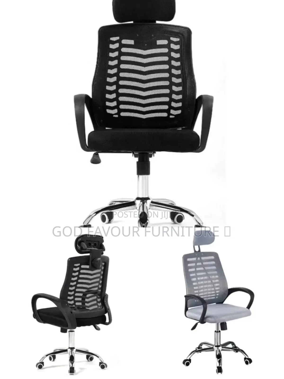 Quality Black Headrest Office Chair With Armrests Vs8zj