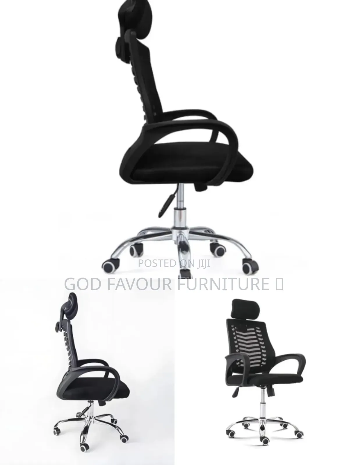 Black Headrest Office Chair With Armrests Black Vx4e