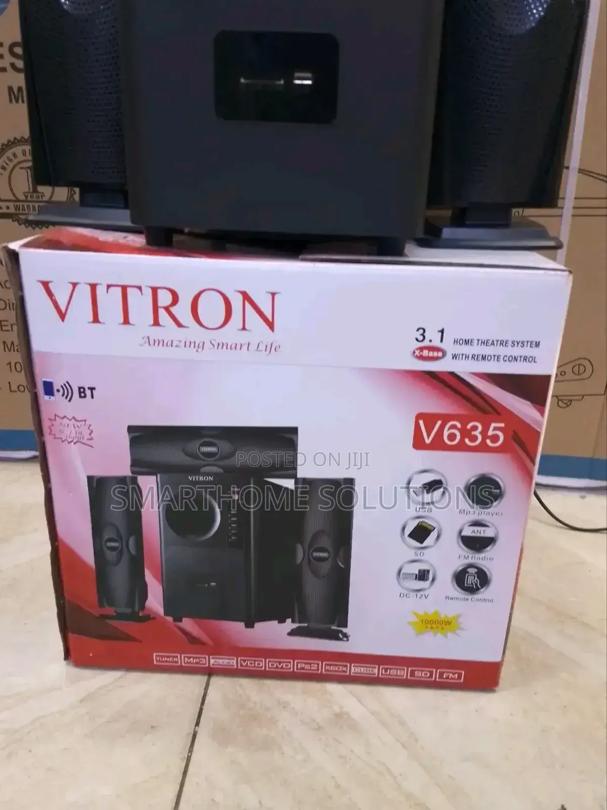 Vitron v-635 3.1ch 10000w Hi-Fi Sub-Woofer Fm/Bt/Sd/Usb