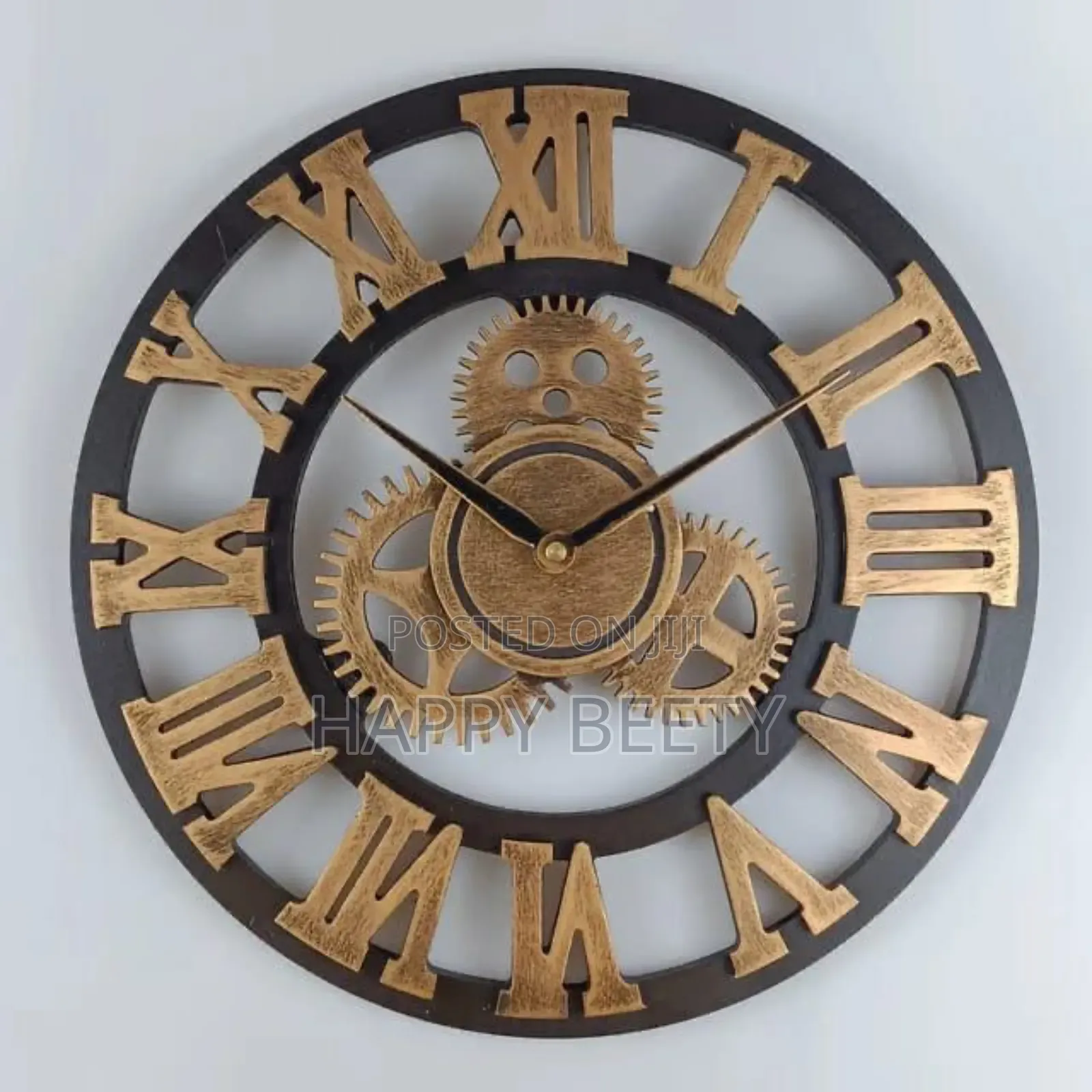 *3d Roman Vintage Gear Pocket Wall Clock*