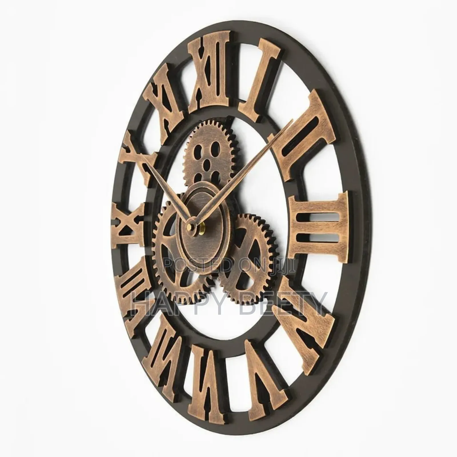 *3d Roman Vintage Gear Pocket Wall Clock*