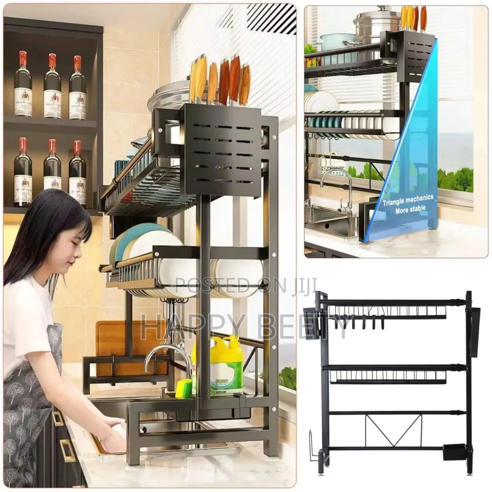 Adjustable Double Layer Over the Sink Dish Rack