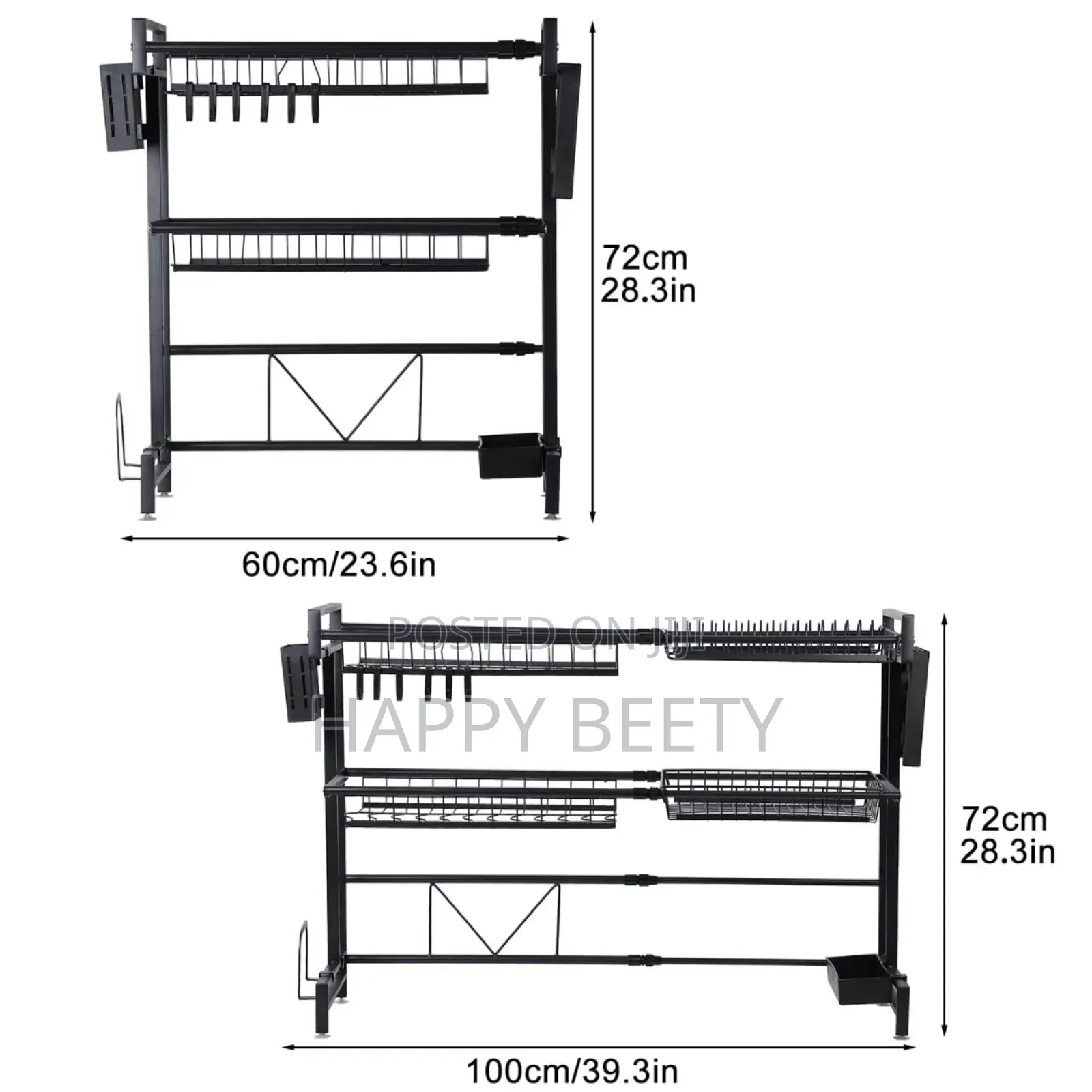 Adjustable Double Layer Over the Sink Dish Rack