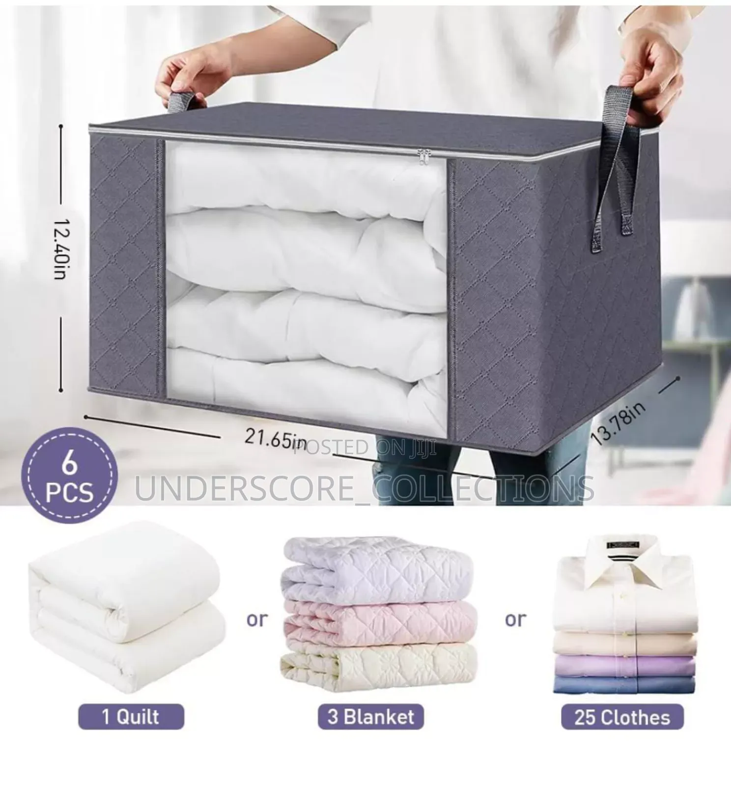 60l Large Nonwovens Fabric Organizer Bags