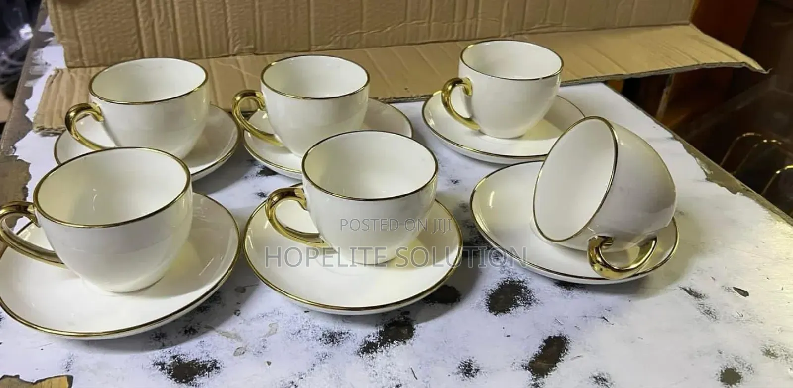 6 PCS Cyp and Soucer Ceramic