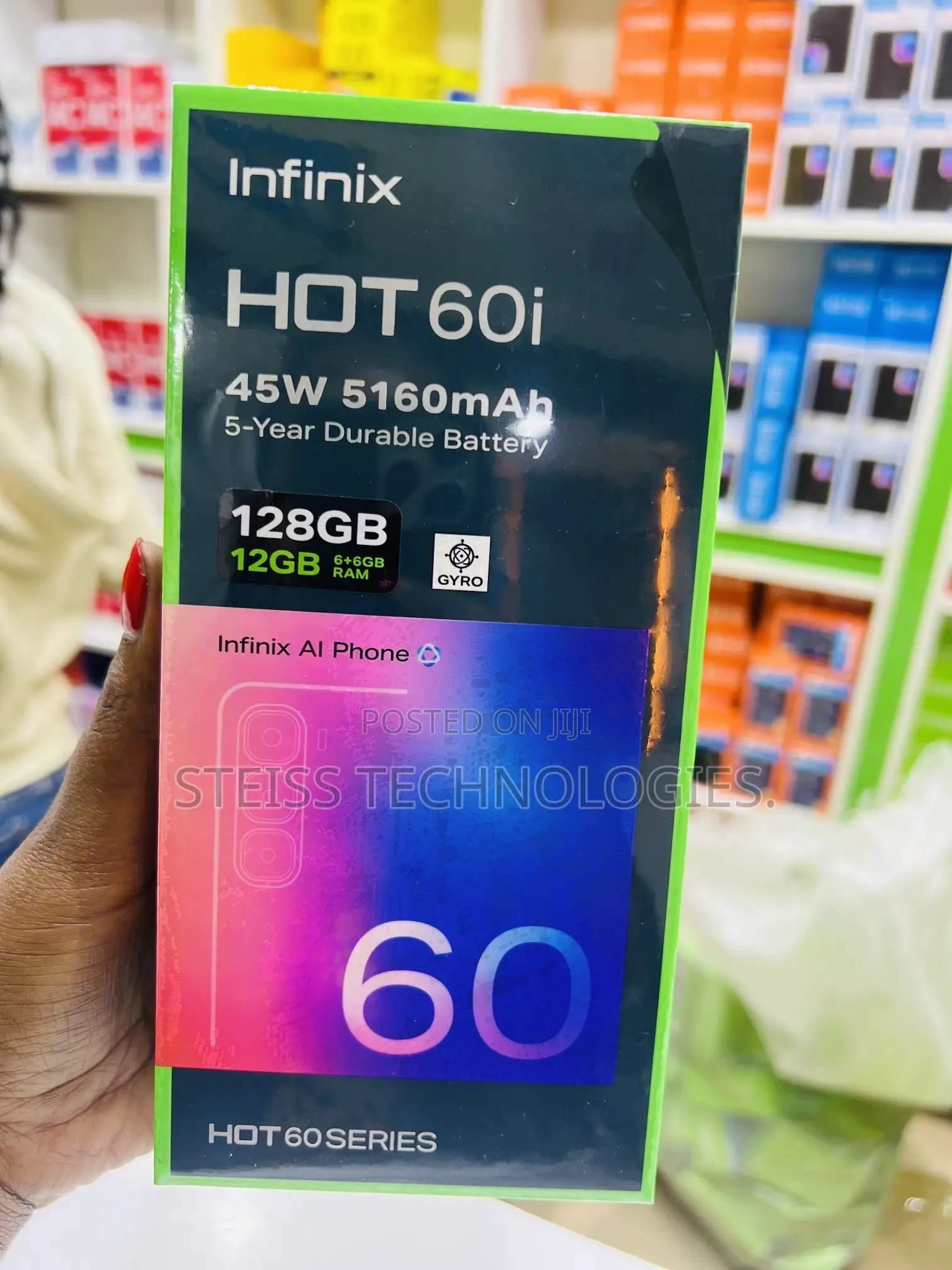 New Infinix Hot 60i 128 GB Black
