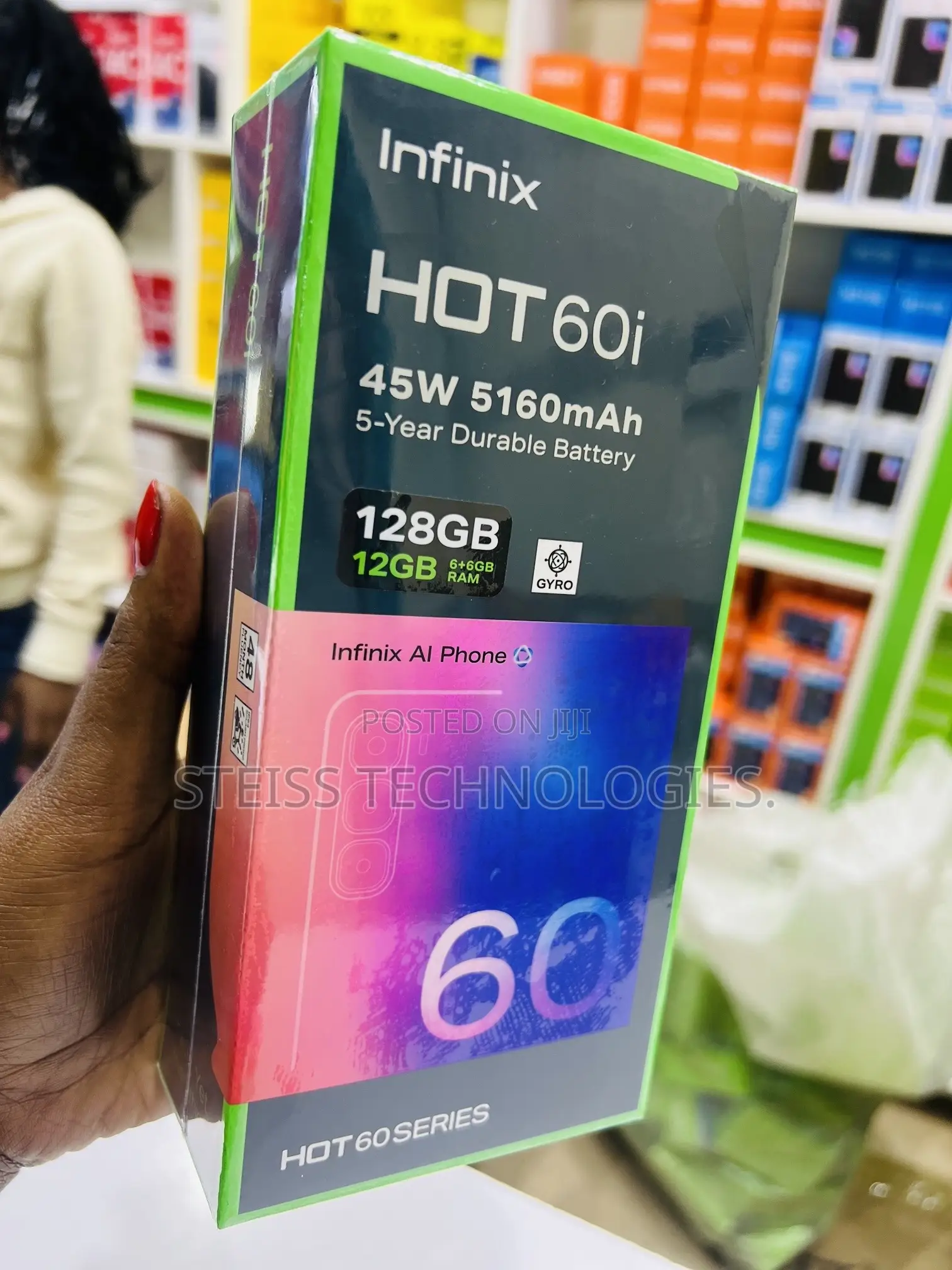 New Infinix Hot 60i 128 GB Black