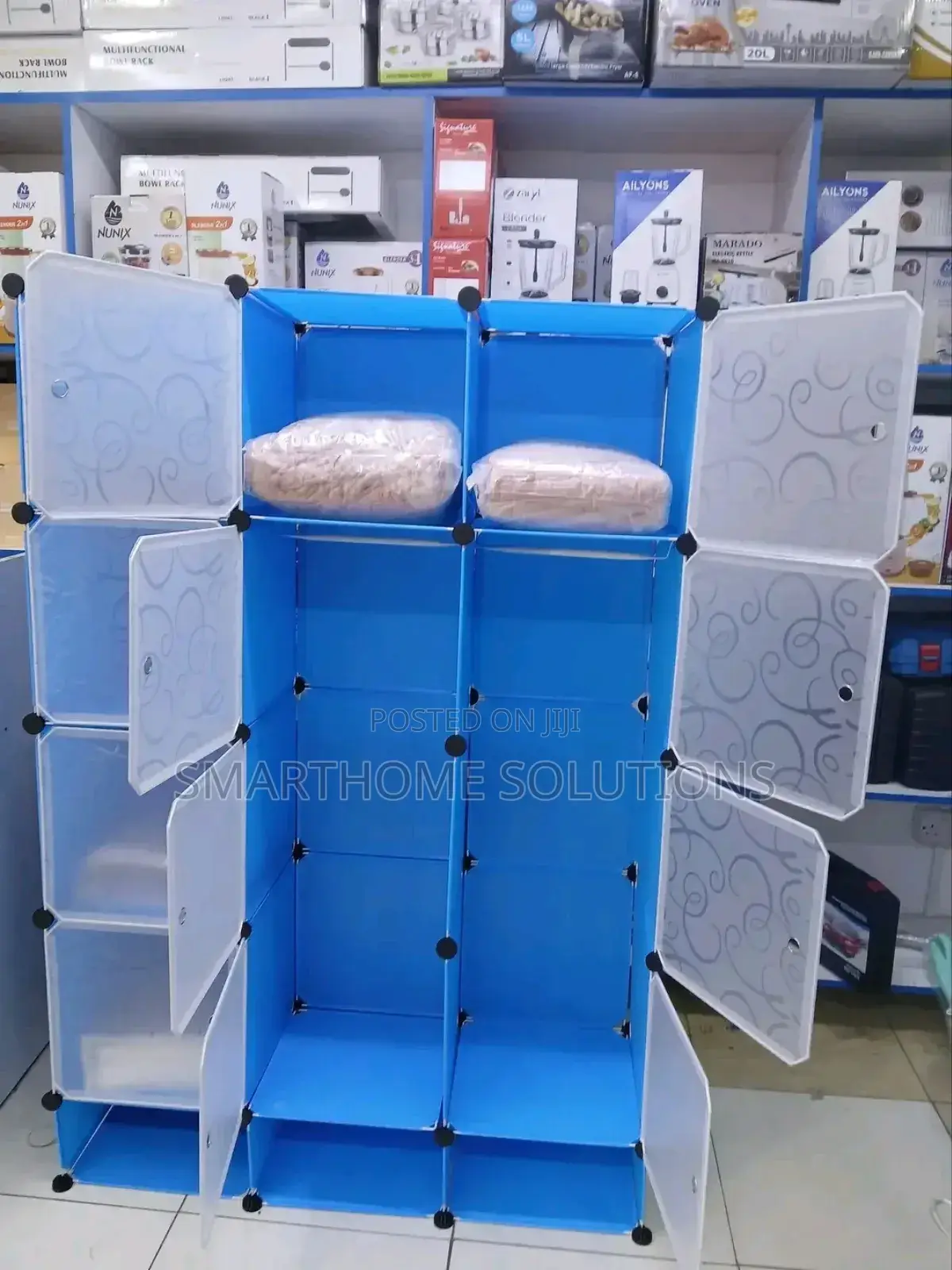 Foldable 3 Columns Plastic Wardrobe Clothes Organizer