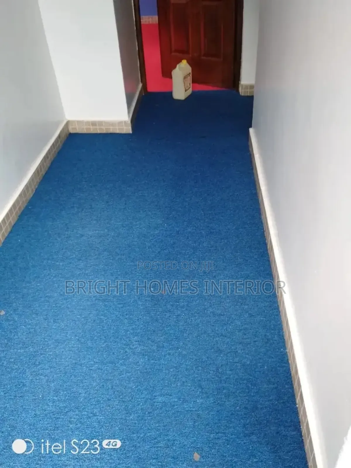 Blue Carpet Installed in Office Space