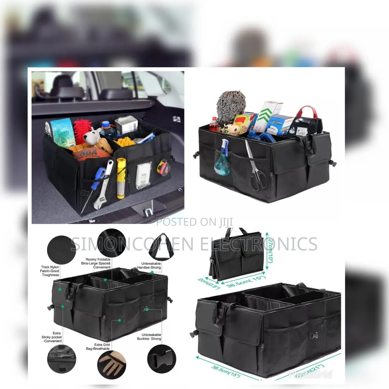 38cm Large Capacity High Quality Car Boot Organizer