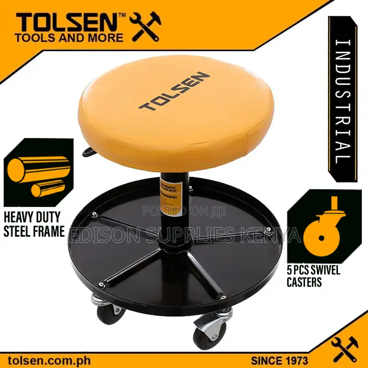 Swivel Roller Creeper Stool Tools Chair Tolsen Pneumatic Roller Seat