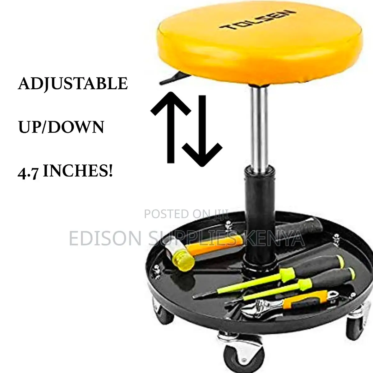 Swivel Roller Creeper Stool Tools Chair Tolsen Pneumatic Roller Seat