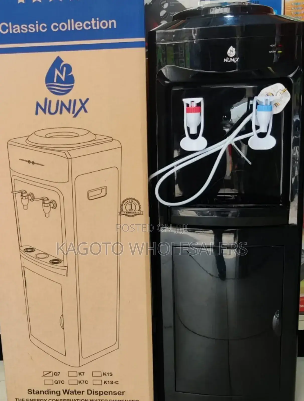 Nunix Water Dispenser Hot and Normal Q7 Black Nu-2t