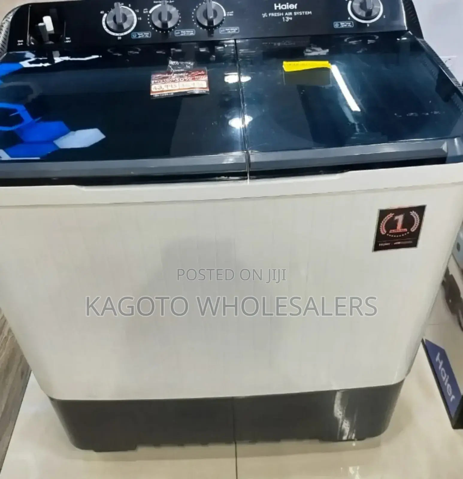 Haier 10kgs Twin Tub Semi Automatic Washing Machine H10kg/W