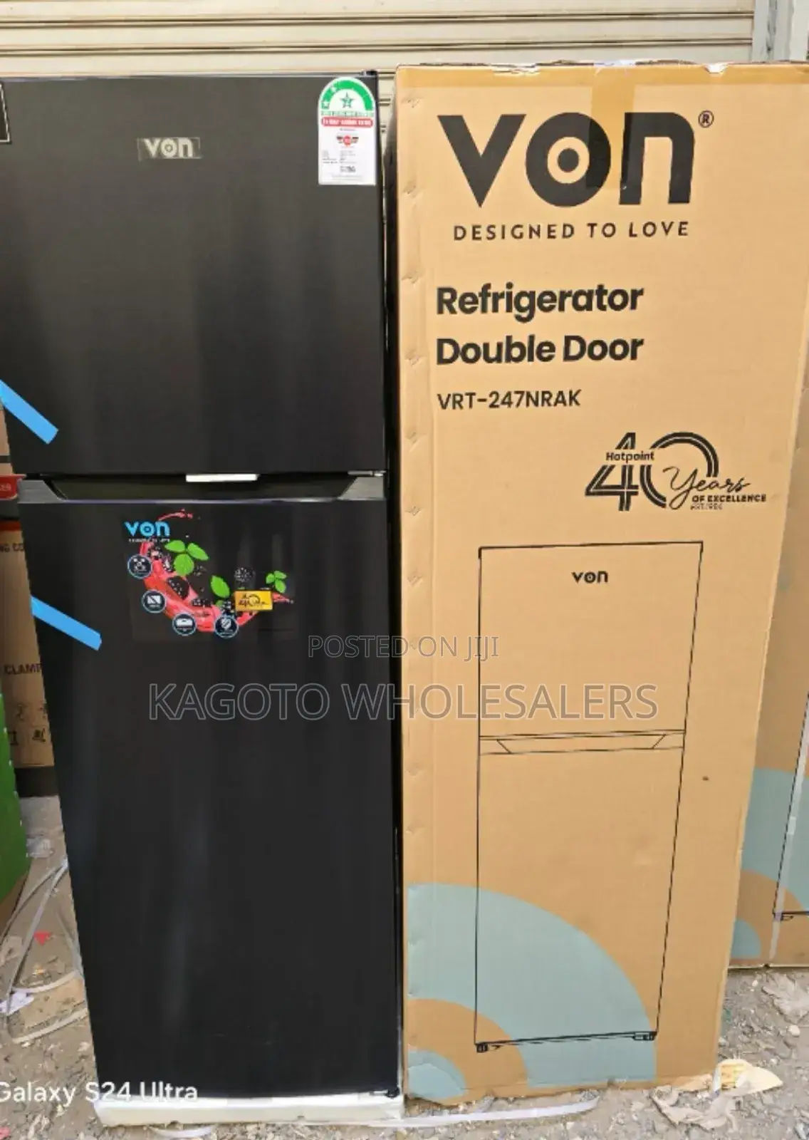 Von 247l Nofrost Double Door Refrigerator Vr/247f