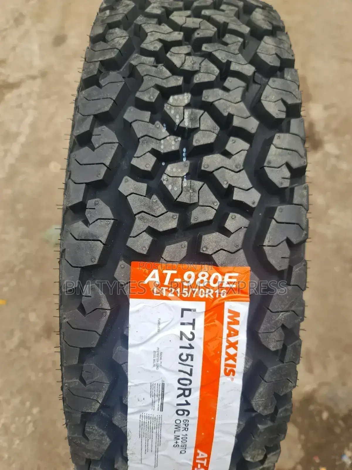 215 /70 R16 Maxxis at 980(All Terrrain)