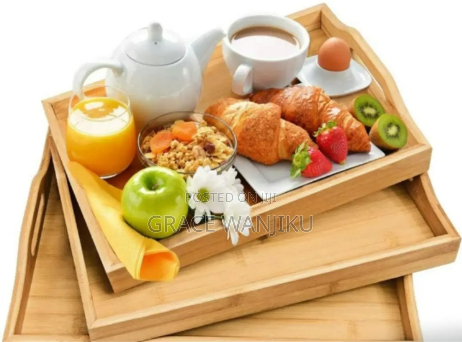 Multifunctional Big Sized 3in1 Bamboo Serving Trays