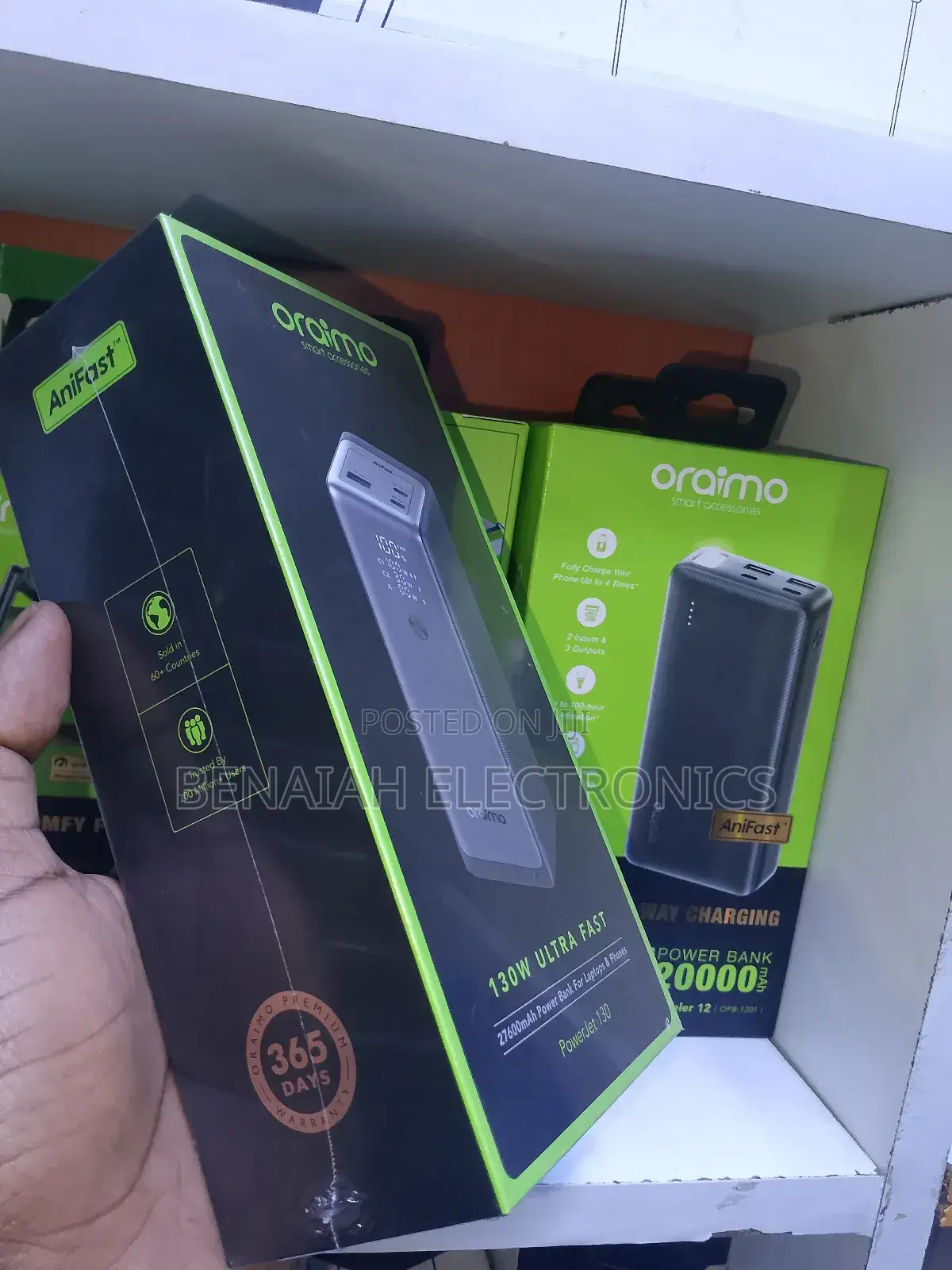 Oraimo Powerbank, Very Efficient 27600mah Powerbank,130v