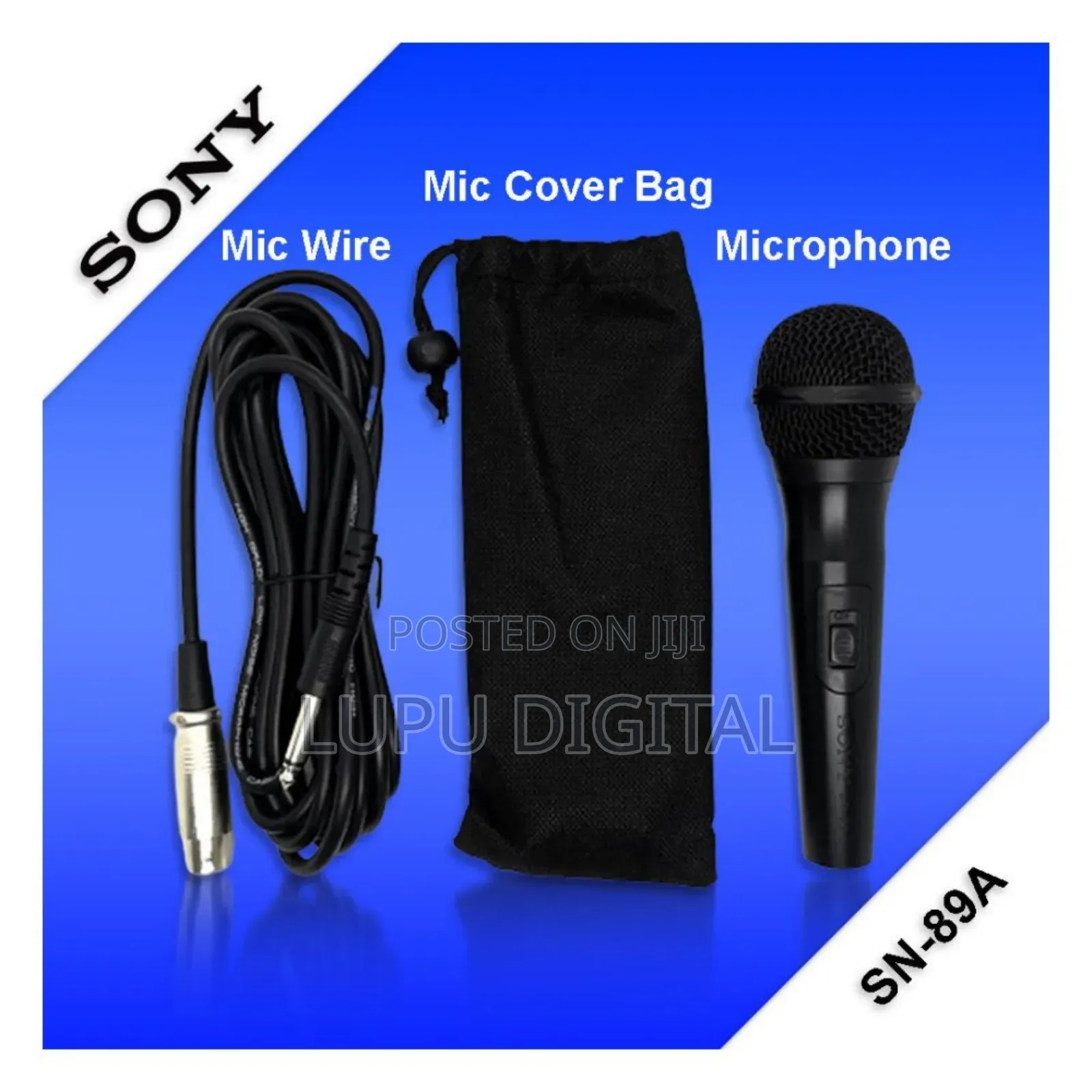 Sony Sn-89a Uni-Directional Dynamic Vocal Microphone Wired