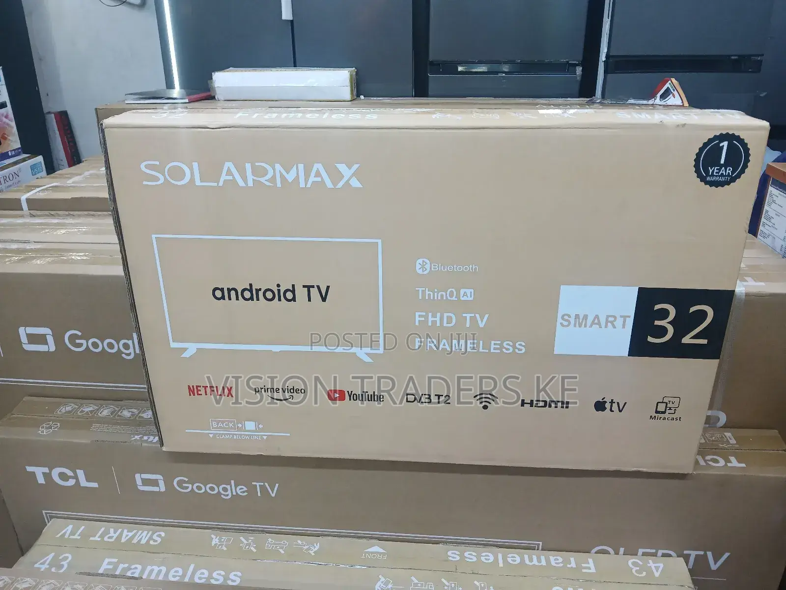 Solarmax 32 Inches Smart Android Frameless Television