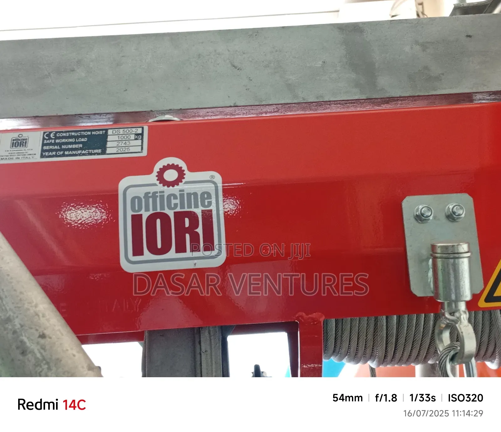 Construction Concrete Hoist 1tonne