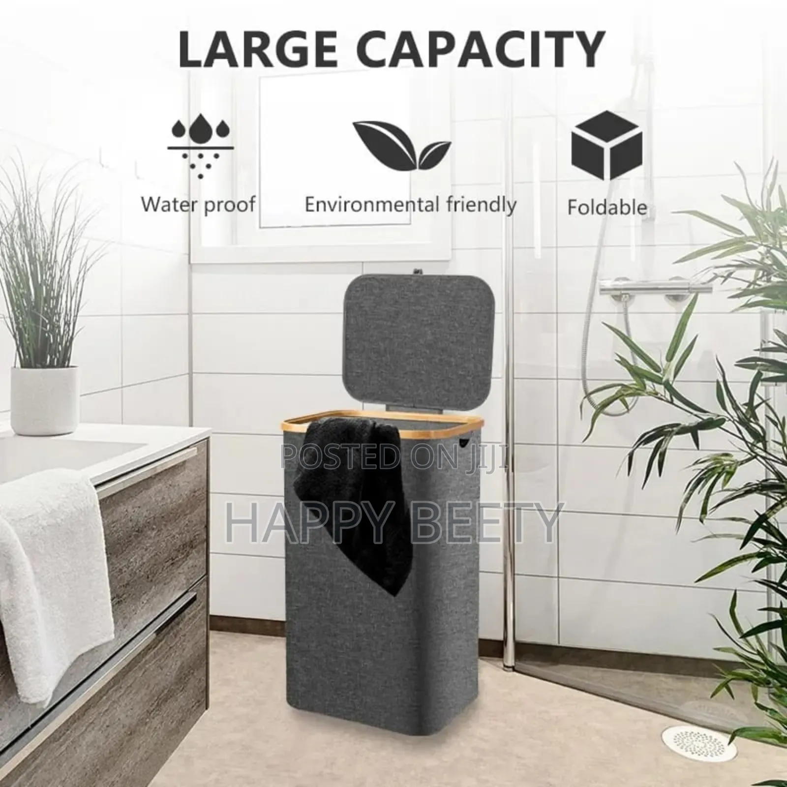 *Foldable Laundry Basket With Lid*