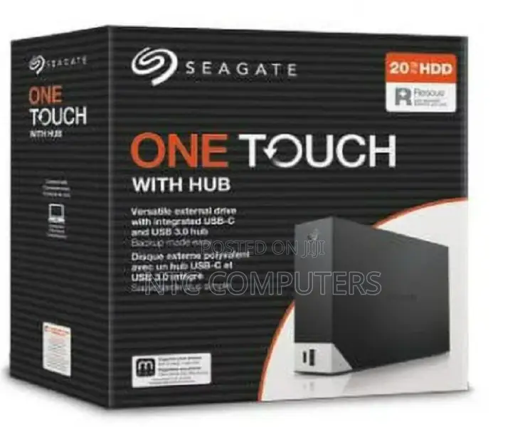 Seagate 20tb One Touch Hub External Hard Drive Desktop HDD