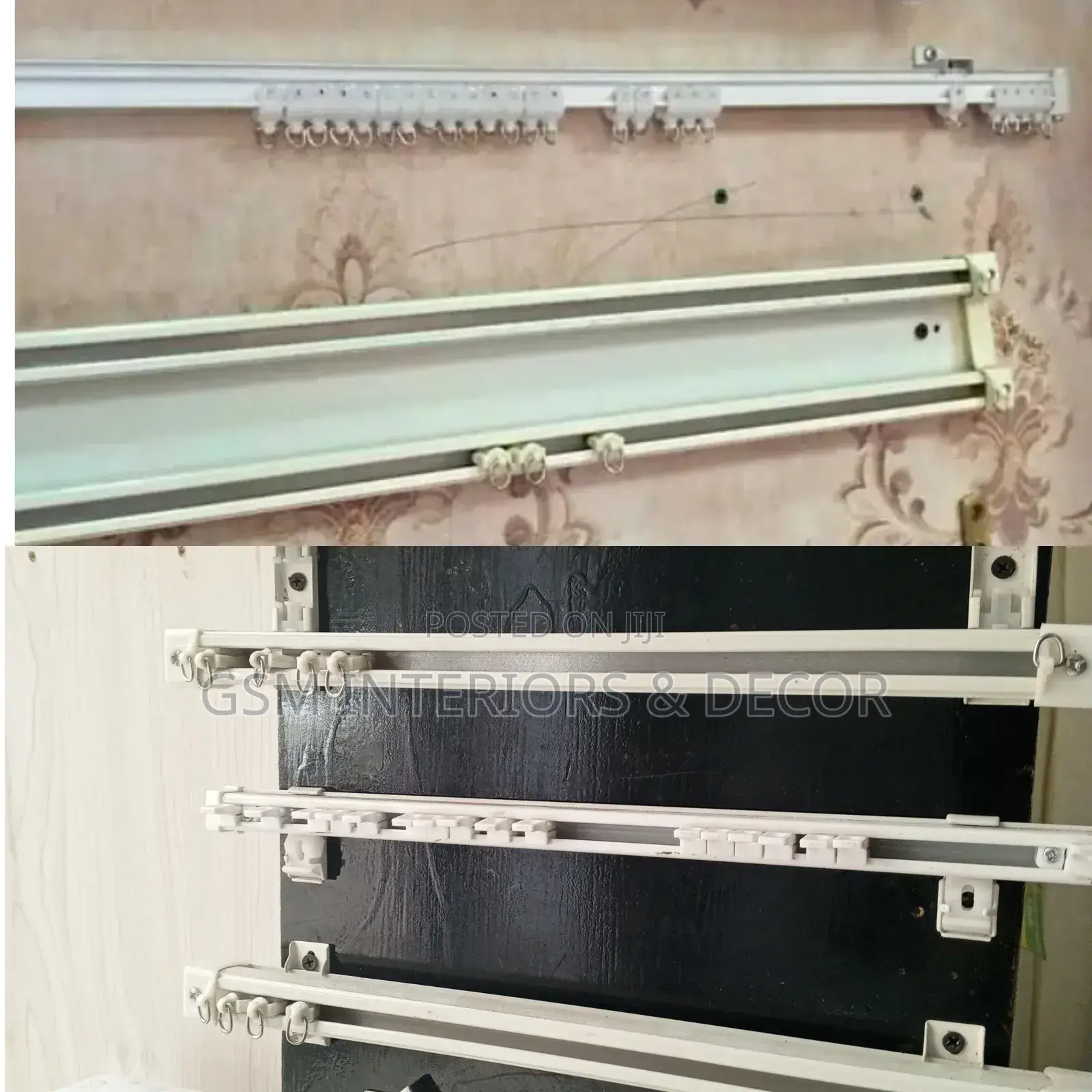 Alminimum Curtain Rails With Smooth Runners 2.3"