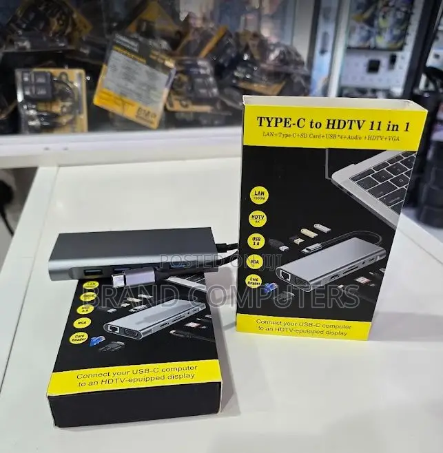 11-in-1 Type-C Usb 3.0 Hub Type C to Hdmi-Vga Docking