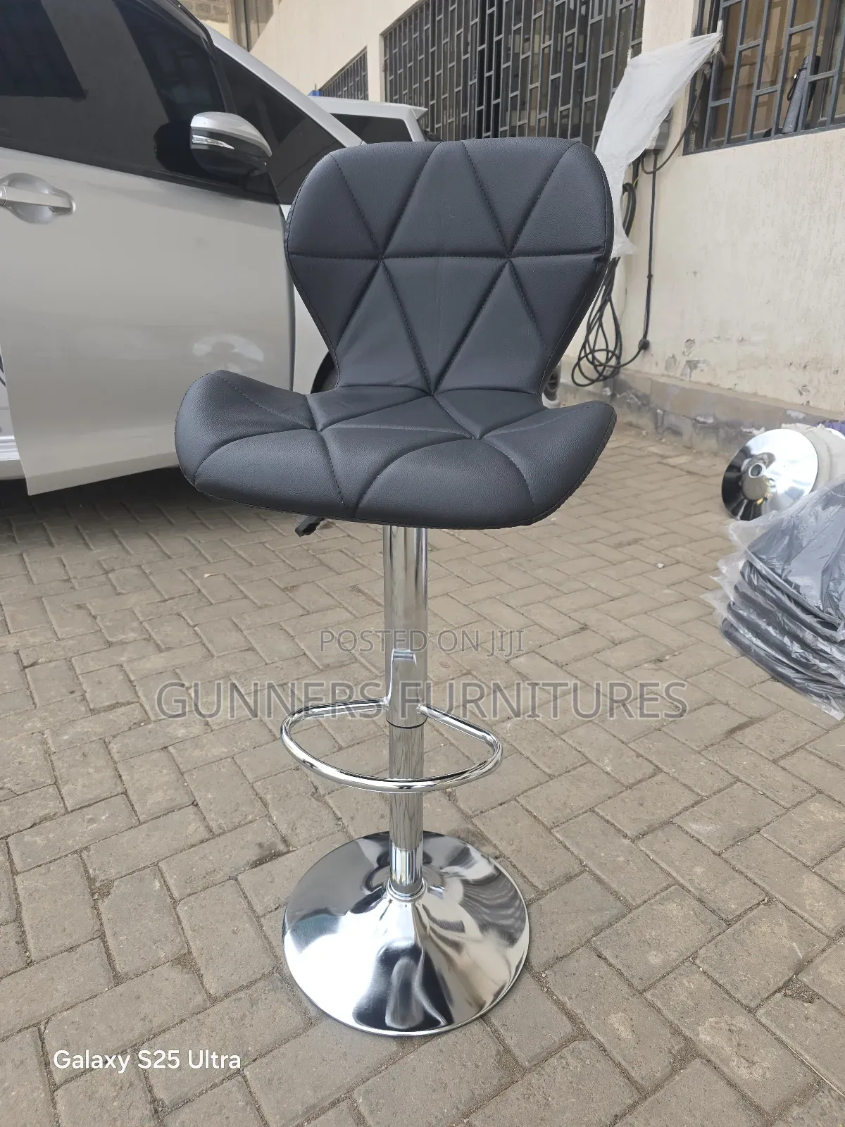 High Back Black Bar Stools