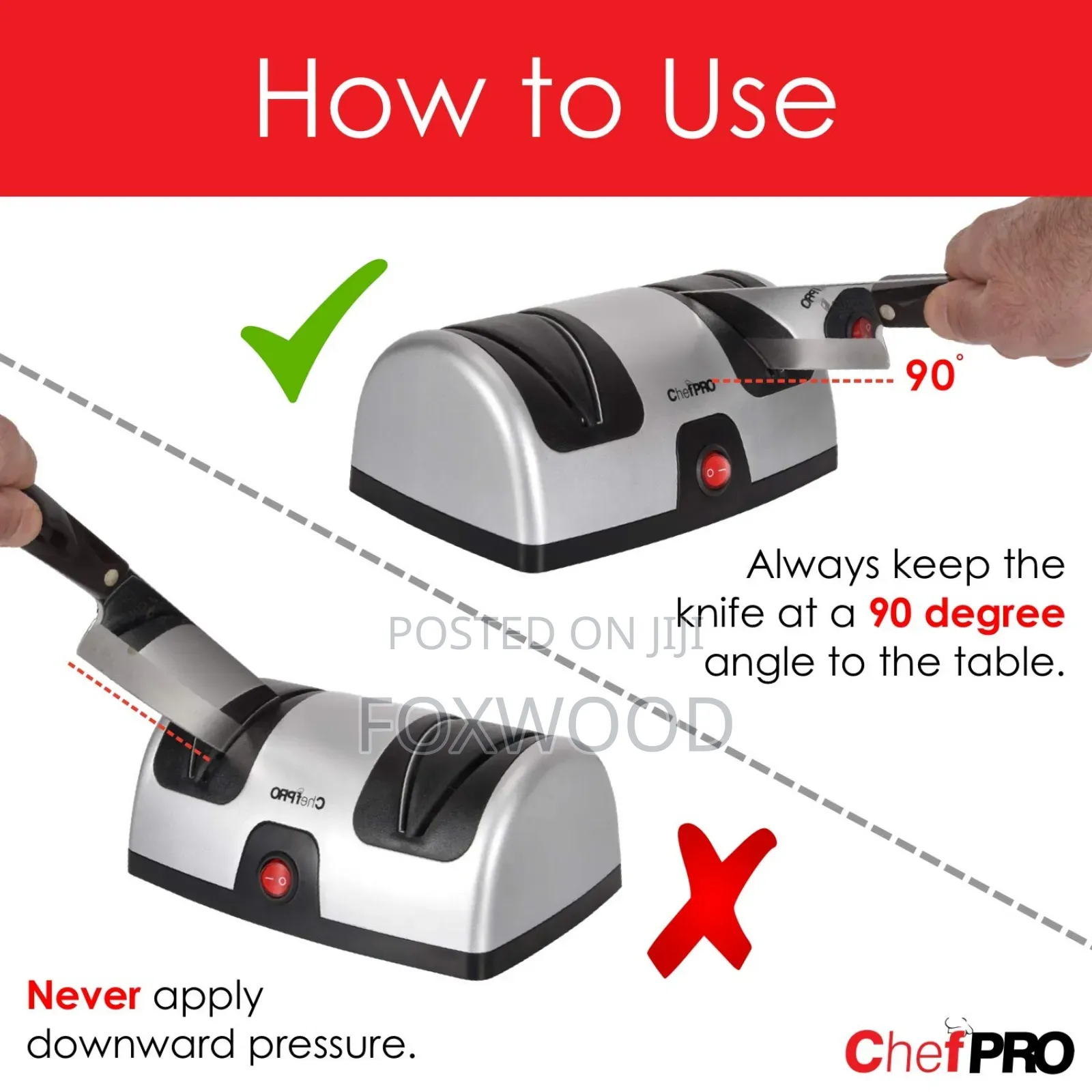 Big Size 4 Slot 2 Stage Electric Knife Sharpener