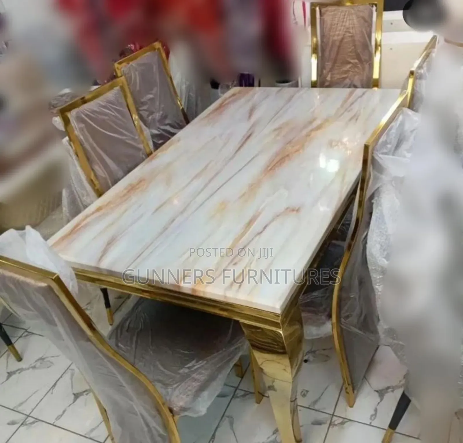 6 Seaters Marble Dining Table