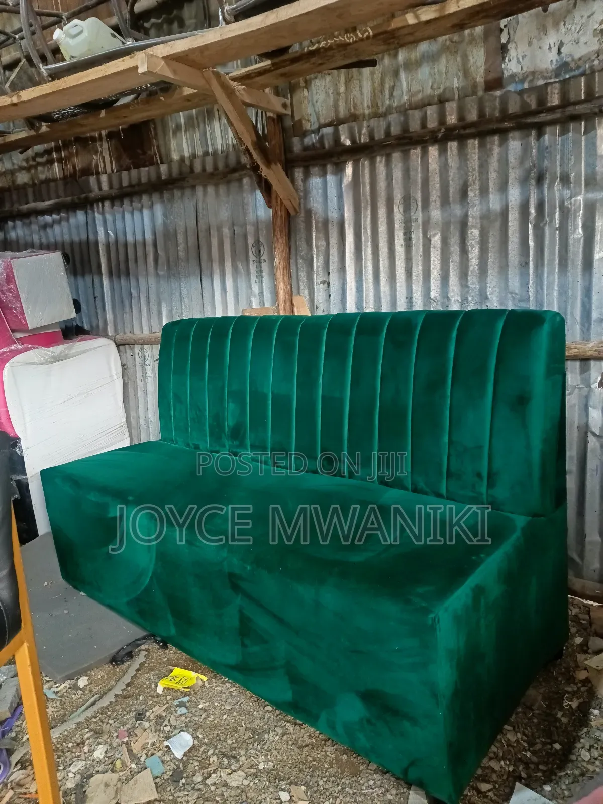 Waiting Couch or Restaurant Couch, Green 