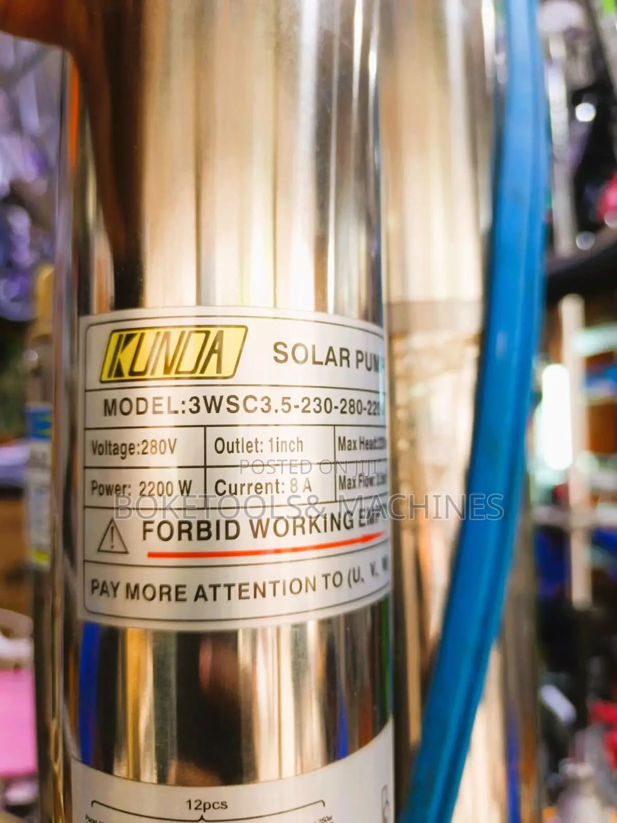 Kunda Solar Pump 150m Head 2200watts