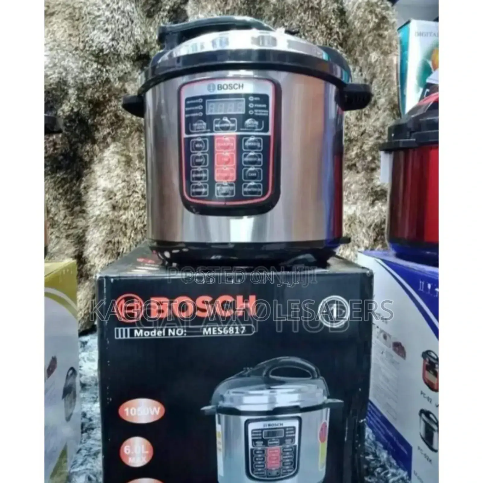 Silver- 6litres Bosch Electric Pressure Cooker