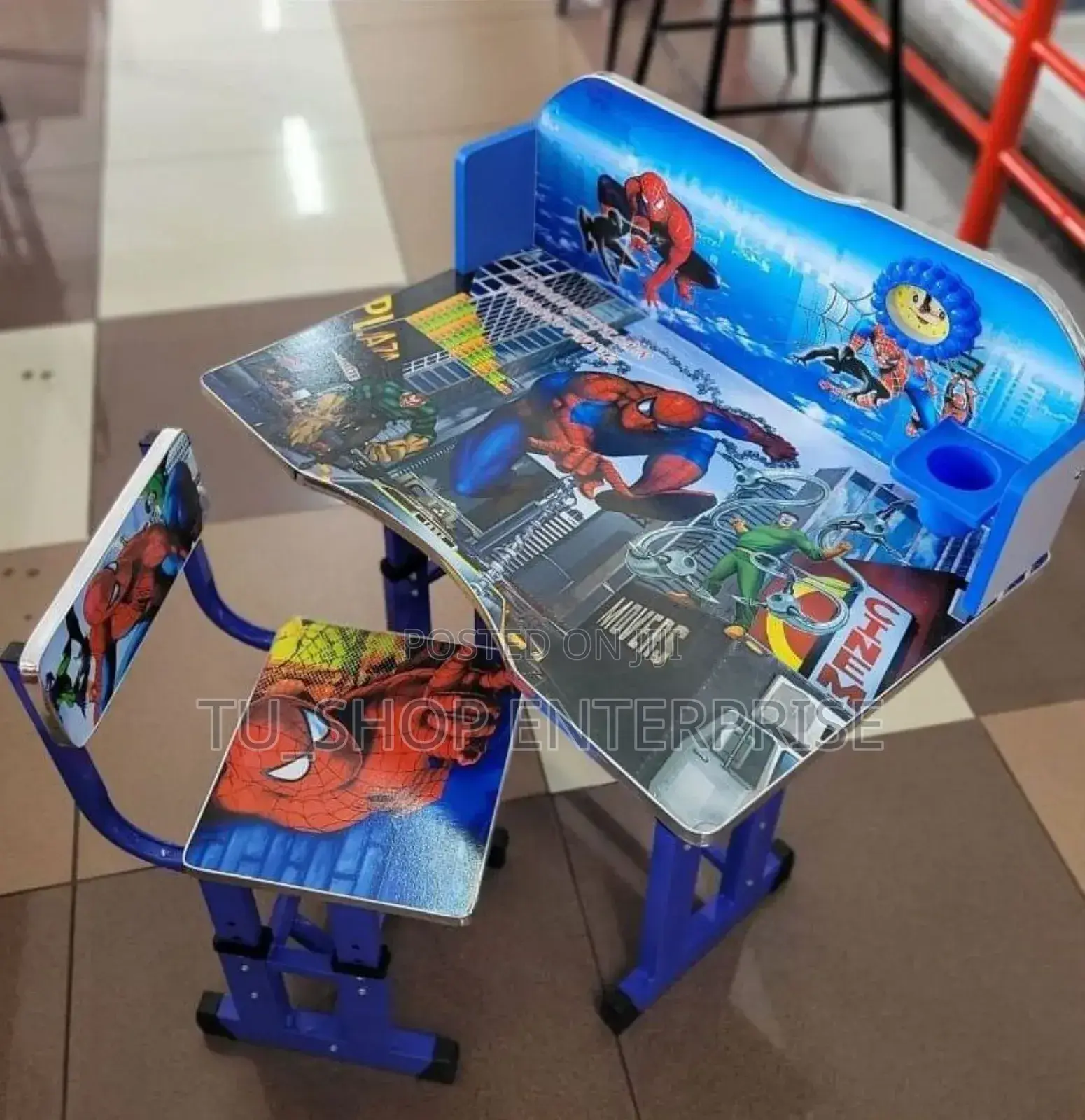 Kids Study Table ! Spider Man Blue Executive Adjustable