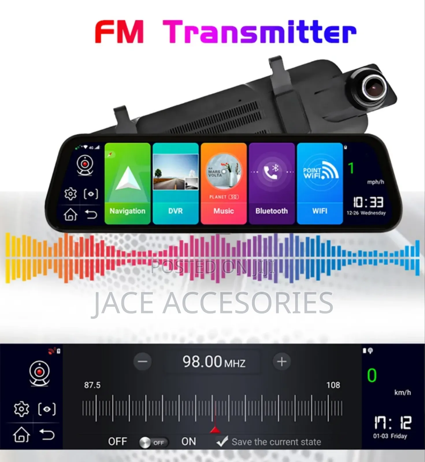 Android 10.1 Inch Touchscreen Dashcam Recorder