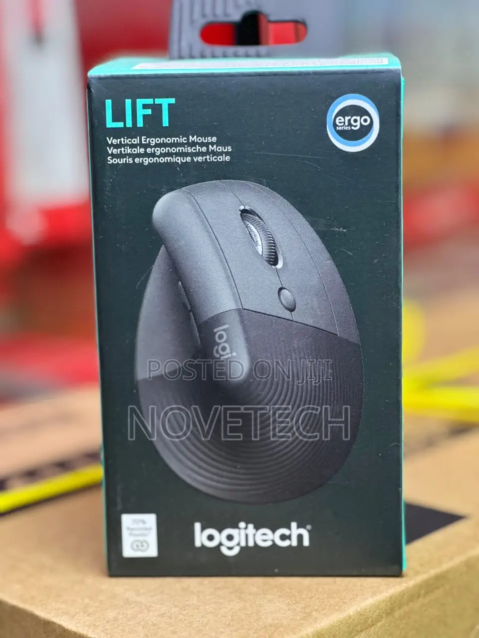 Logitech Lift Wireless Vertical Mouse - Black