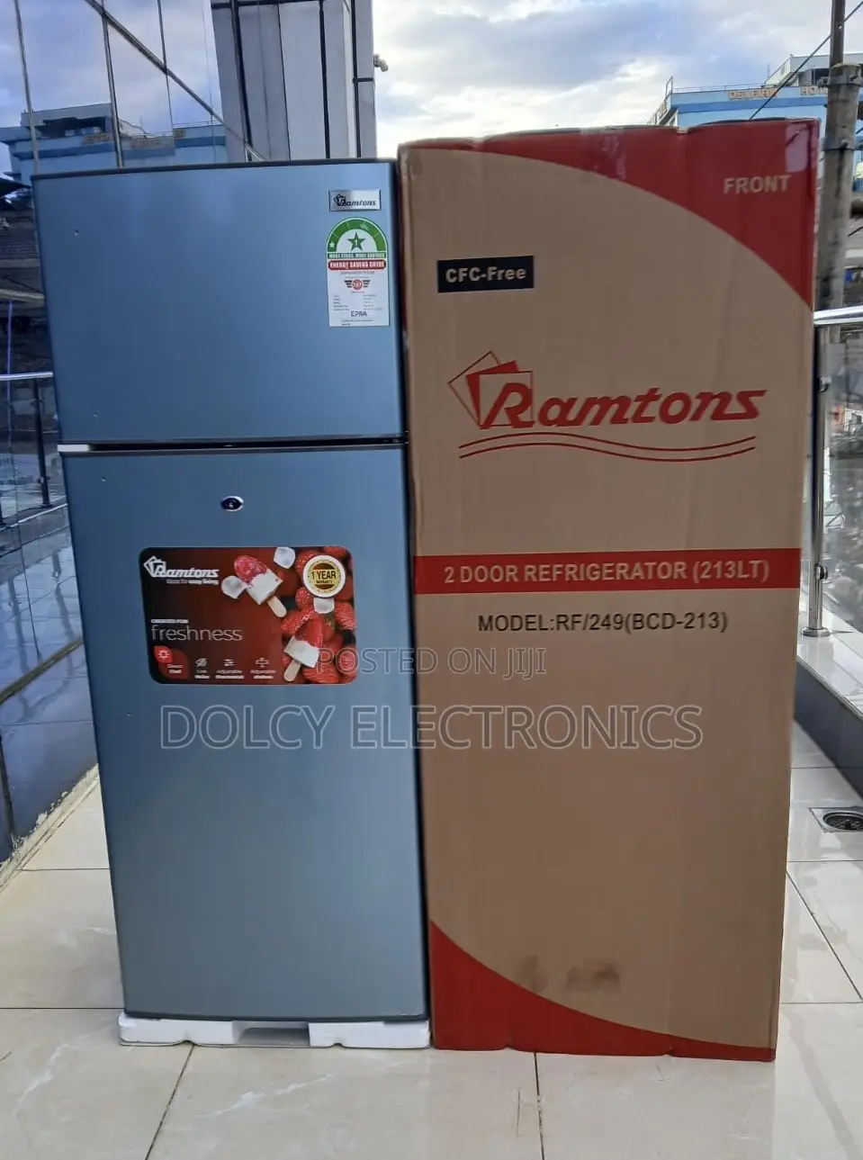 Ramtons Double Door Refrigerator 213l(Rf/249)