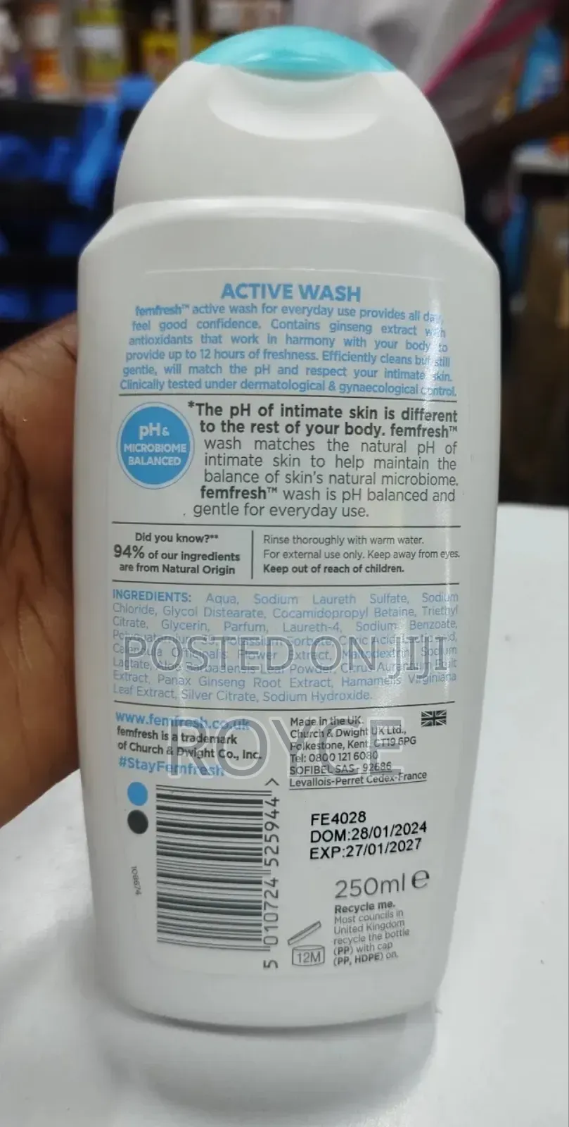 Femfresh Intimate Active Wash
