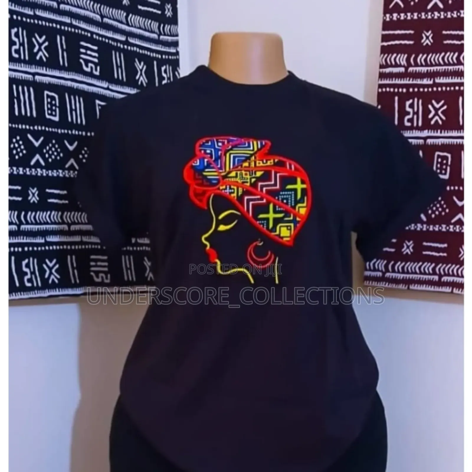 Unisex African Tshirt With Kitenge Patterns