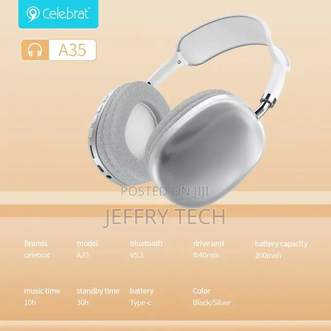 Celebrat A35 360° Panoramic Sound Effect Wireless V5.3 Blue