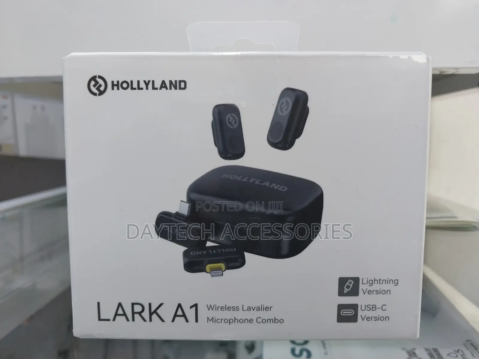 The Hollyland Lark A1 Wireless Lavalier Microphone Combo.