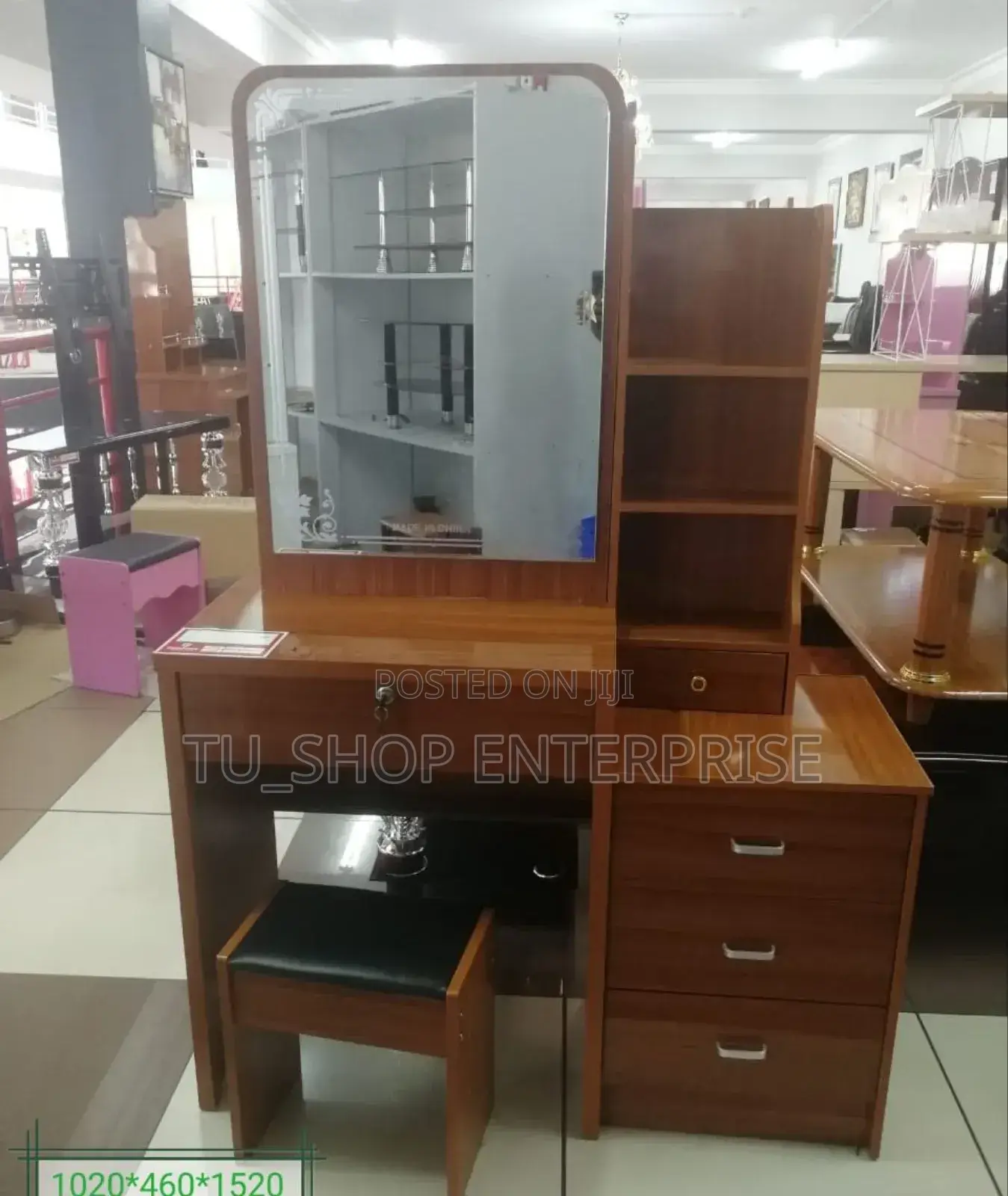 Sliding Mirror !! Brown Dressing Table With