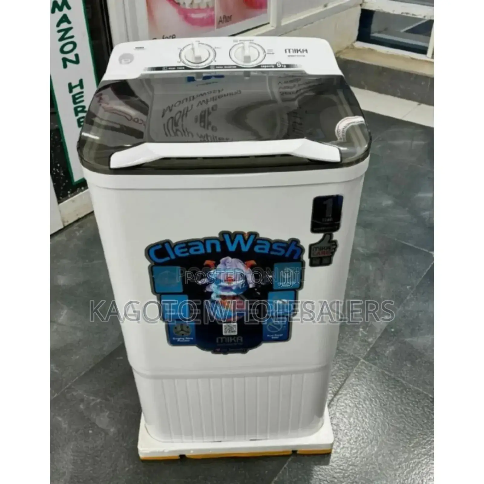 1year Warranty- Semi Automatic Mika 10kgs Washing Machine