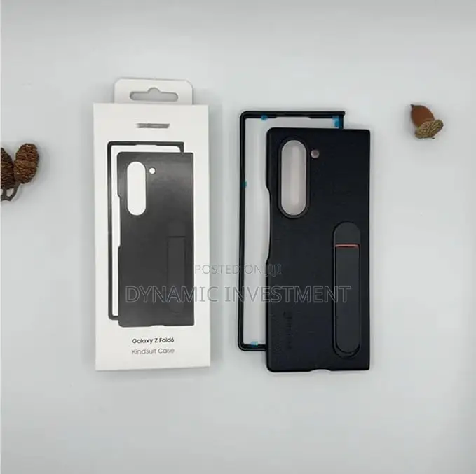 Samsung Galaxy Z Fold 6 Leather Standing Phone Case Cover