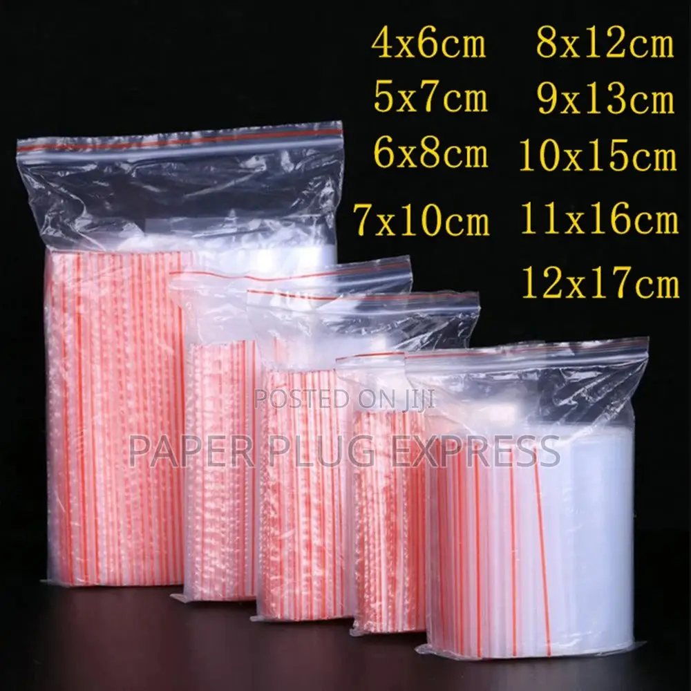 Clear Ziplock Resealable Storage Bag - Size 5,6,7,8,9,10