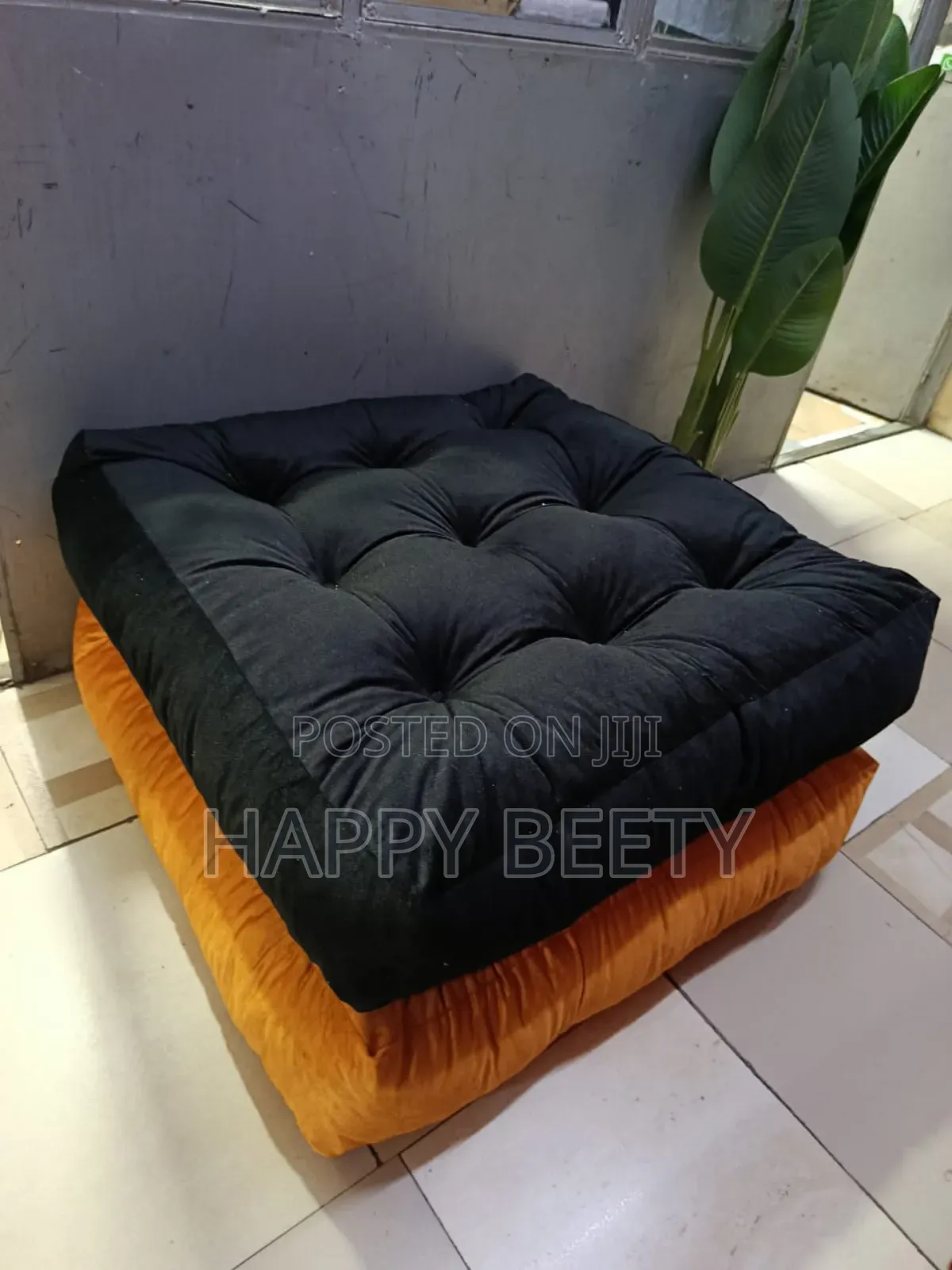 Black Puffy Floor Cushions