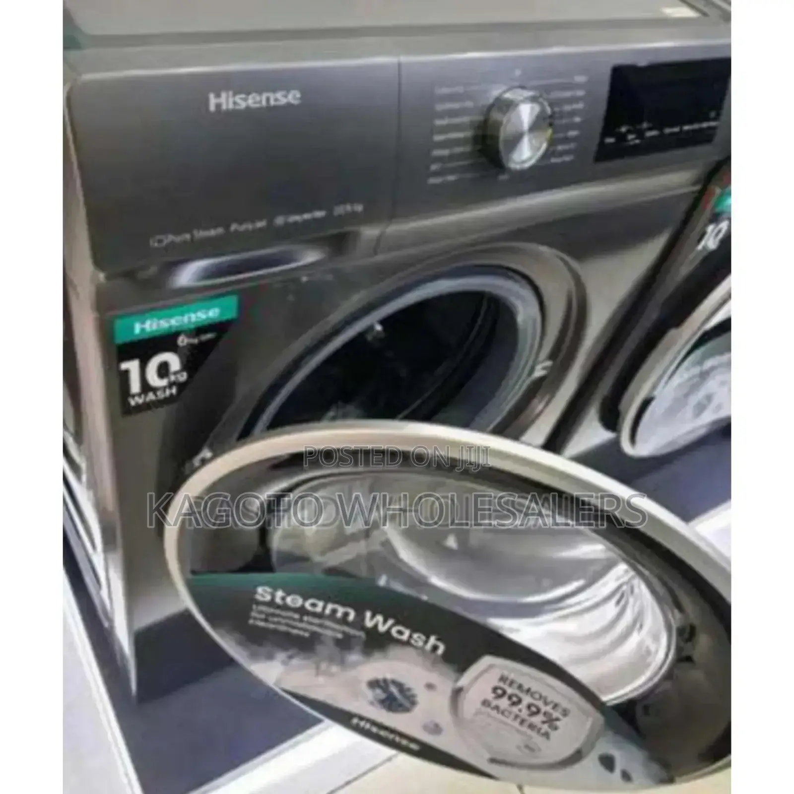 With 6kgs Drier - Hisense 10kgs Wash and Dry. Front Load