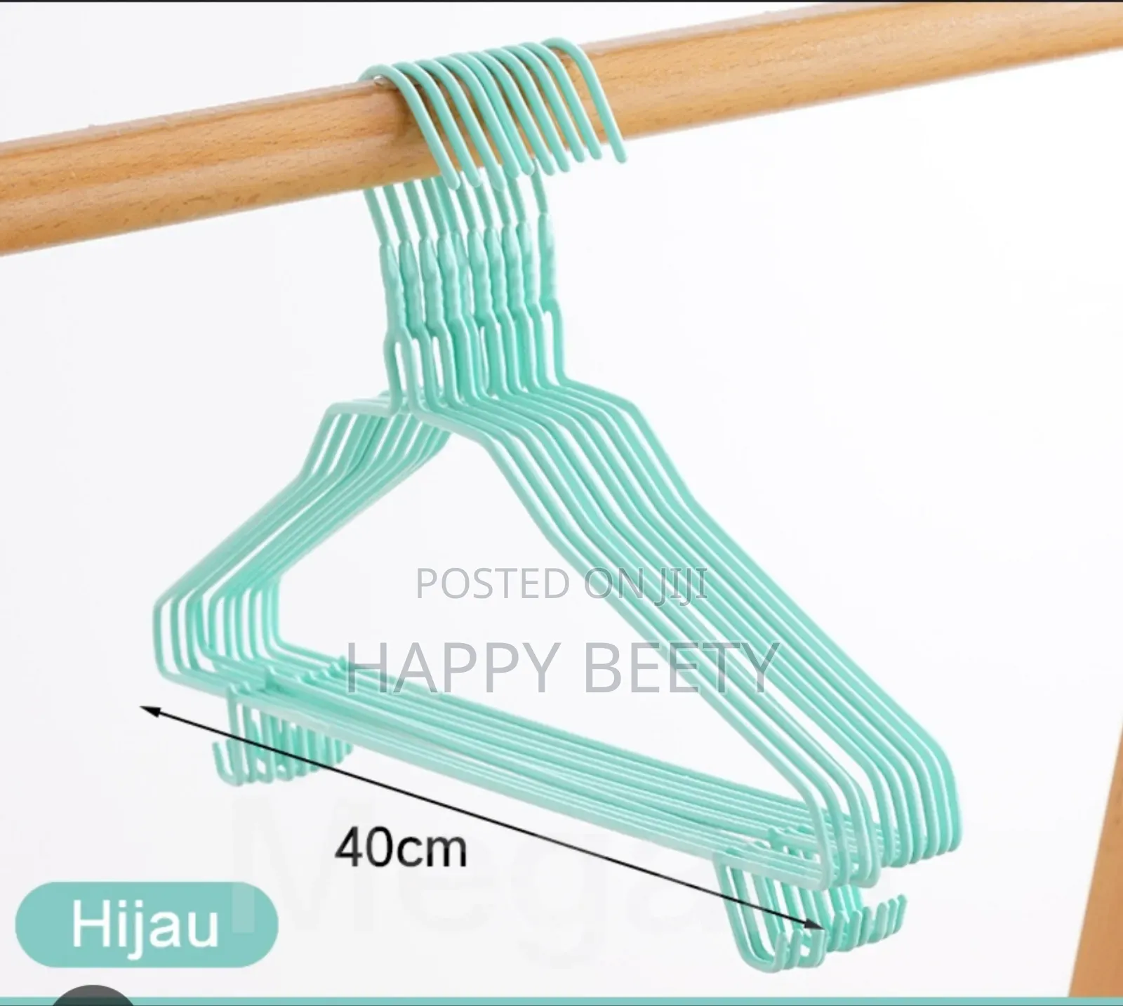 10pc Simple Steel With Plastic Coat Hanger With Hooks Hanger